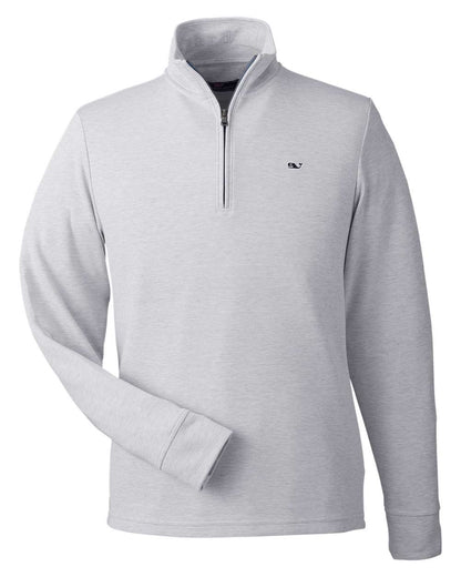 vineyard vines Men's Saltwater Quarter-Zip Pullover K002708 #color_Granite