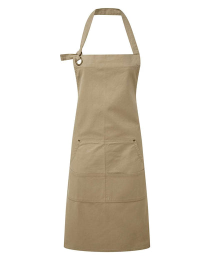 Artisan Collection by Reprime Calibre Heavy Cotton Canvas Pocket Apron RP137 #color_Khaki