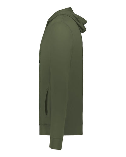 Holloway Youth Eco Revive™ Ventura Soft Knit Hooded Sweatshirt 222698 #color_Olive