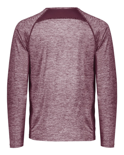 Holloway Men's Electrify CoolCore® Long Sleeve T-Shirt 222570 #color_Maroon Heather