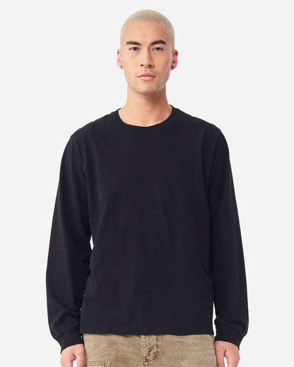 BELLA + CANVAS Unisex Heavyweight Garment-Dyed Long Sleeve Tee 4851GD #colormdl_Black