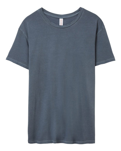 Alternative Heritage Garment Dyed Distressed Tee 4850 #color_Dark Blue Pigment