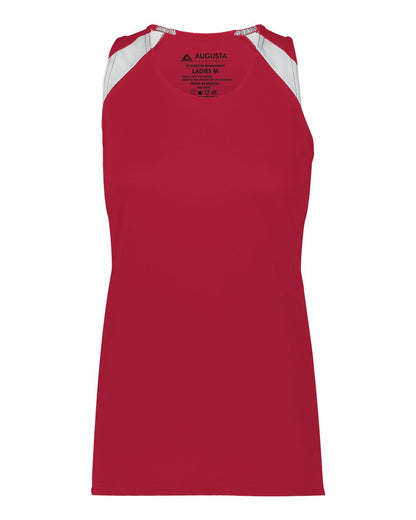 Augusta Sportswear Women's Overspeed Track Jersey 348 #color_Scarlet/ White