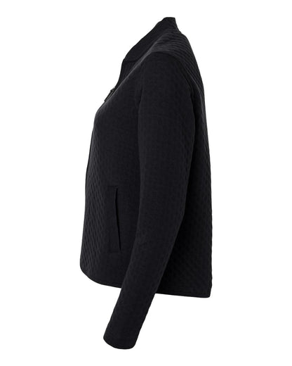 Devon & Jones Women's Berkeley Textured Full-Zip Jacket DG740W #color_Black