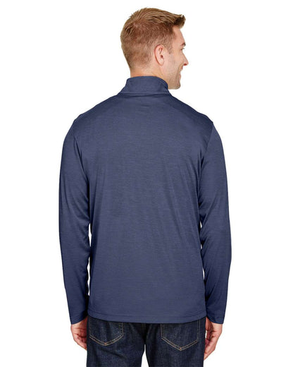 Team 365 Men's Zone Sonic Heather Performance Quarter-Zip Pullover TT31H #colormdl_Sport Dark Navy Heather