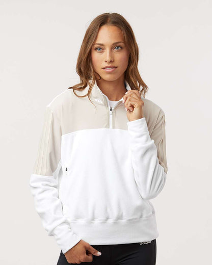 Adidas Women's Fleece Quarter-Zip Pullover A601 #colormdl_Alumina