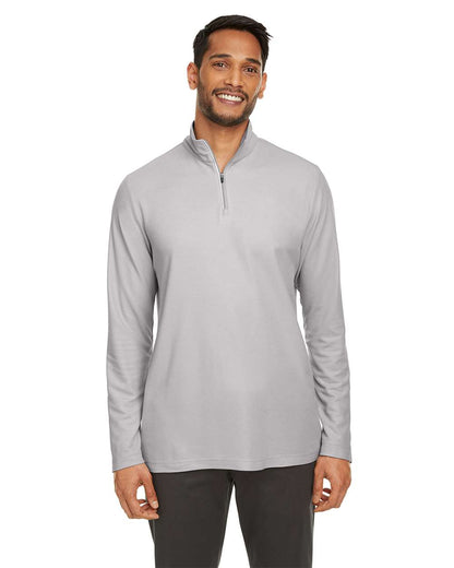 CORE365 Men's Fusion ChromaSoft™ Pique Quarter-Zip Pullover CE405 #colormdl_Platinum