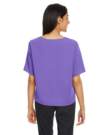 Devon & Jones Women's Perfect Fit™ Tie Front Blouse DP617W #colormdl_Grape