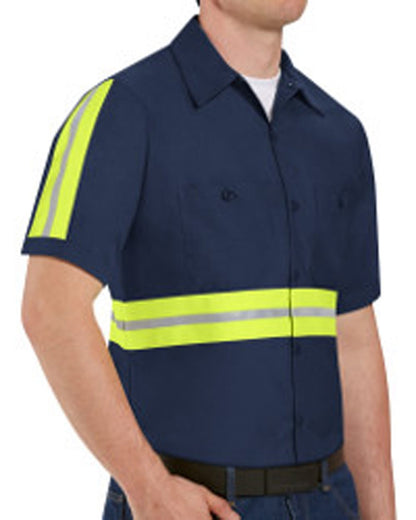 Red Kap Men's Enhanced Visibility Industrial Work Shirt SP24E Red Kap Men's Enhanced Visibility Industrial Work Shirt SP24E