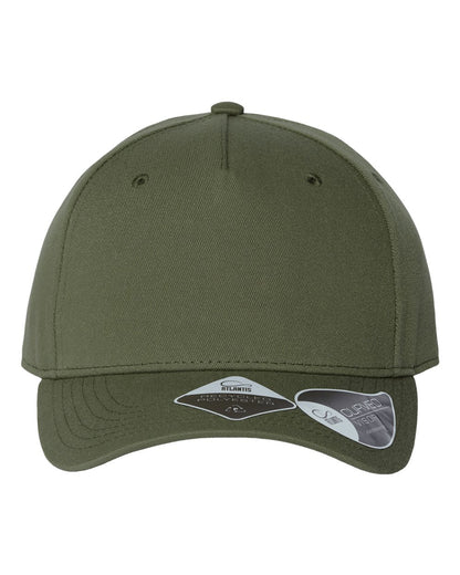 Atlantis Headwear Sustainable Five-Panel Cap FIJI #color_Olive