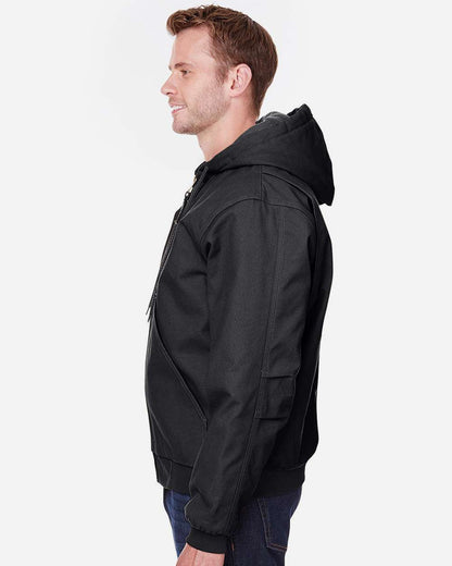 Berne Apparel Men's Tall Highland Washed Cotton Duck Hooded Jacket HJ51T #colormdl_Black