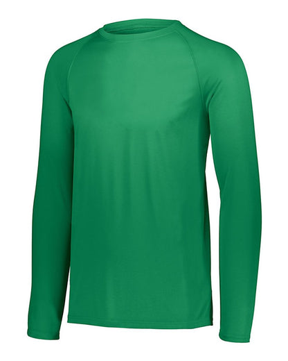 Augusta Sportswear Youth Attain Wicking Long Sleeve Shirt 2796 #color_Kelly