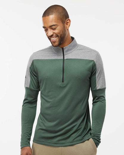 Adidas Lightweight Quarter-Zip Pullover A552 #colormdl_Green Oxide/ Grey Three Melange