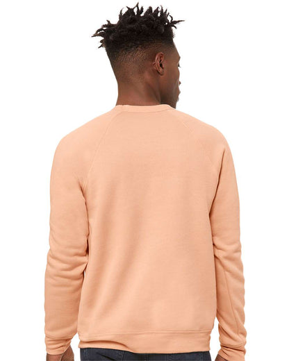 BELLA + CANVAS Sponge Fleece Raglan Crewneck Sweatshirt 3901 #colormdl_Peach