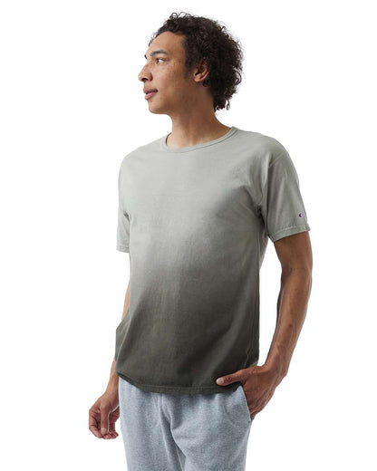 Champion Unisex Classic Jersey Dip Dye T-Shirt CD100D #colormdl_Army Ombre