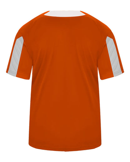 Alleson Athletic Men's Striker Placket 7976 #color_Burnt Orange/ White