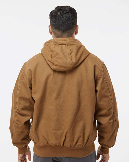 DRI DUCK Men's Tall Cheyenne Boulder Cloth™ Hooded Jacket with Tricot Quilt Lining 5020T #colormdl_Saddle