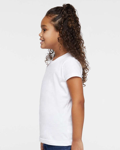 Rabbit Skins Toddler Girls Fine Jersey Tee 3316 #colormdl_White