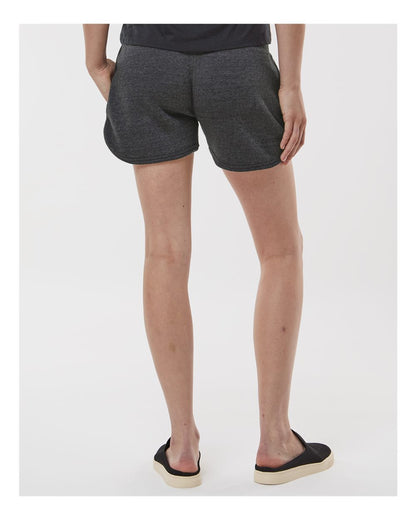 J. America Women's Fleece Shorts 8856 #colormdl_Black Triblend