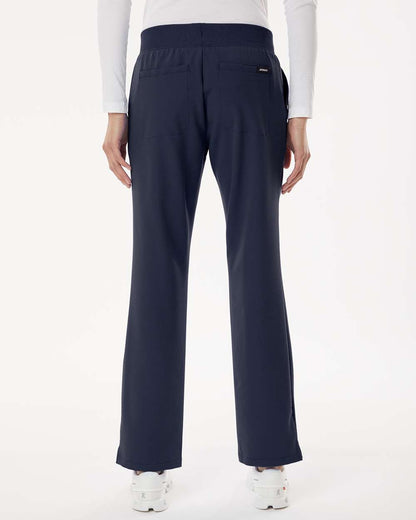 Jaanuu Women's Petite Sizes Xenos Essential Knit-Waist Scrub Pants W20001P #colormdl_Midnight Navy