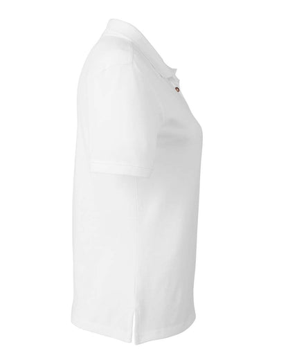 Harriton Women's Cotton Polo M200W #color_White