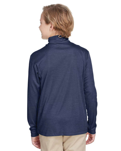 Team 365 Youth Zone Sonic Heather Performance Quarter-Zip Pullolver TT31HY #colormdl_Sport Dark Navy Heather