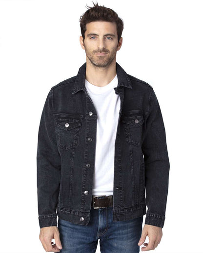 Threadfast Apparel Unisex Denim Jacket 370J #colormdl_Black Denim