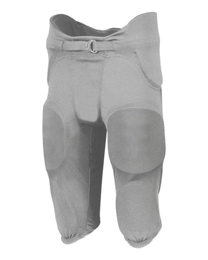 Russell Athletic Youth Integrated 7-Piece Padded Football Pants F25PFW #color_Grid Iron Silver