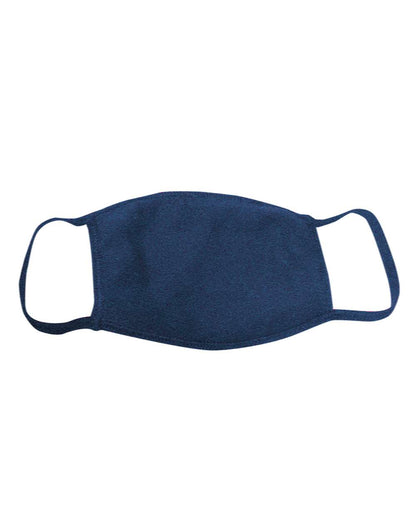Bayside USA-Made 100% Cotton Face Mask 1900 #color_Heather Navy