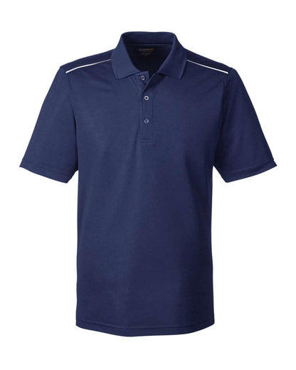 CORE365 Men's Radiant Performance Piqué Polo with Reflective Piping 88181R #color_Classic Navy