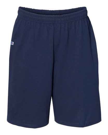 Russell Athletic Men's Cotton Classic Jersey Shorts with Pockets 25843M #color_Navy