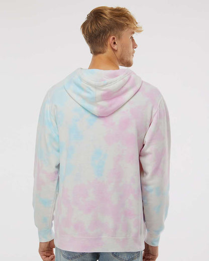 Independent Trading Co. Unisex Midweight Tie-Dyed Hooded Sweatshirt PRM4500TD #colormdl_Tie Dye Cotton Candy