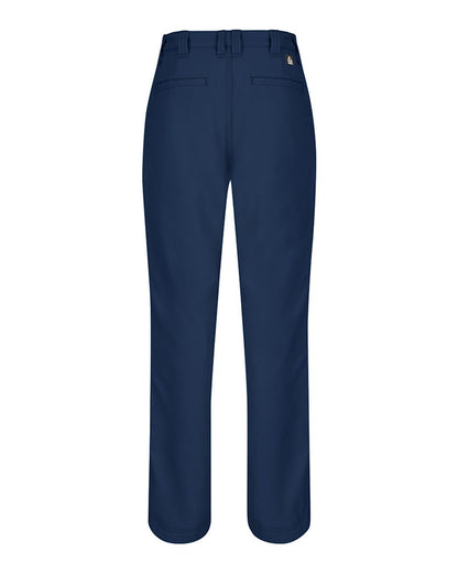 Bulwark Women's Extended Sizes iQ Endurance Canvas Work Pants QP11EXT #color_Navy - 34 Unhemmed