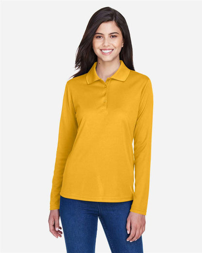 CORE365 Women's Pinnacle Performance Long Sleeve Piqué Polo 78192 #colormdl_Campus Gold