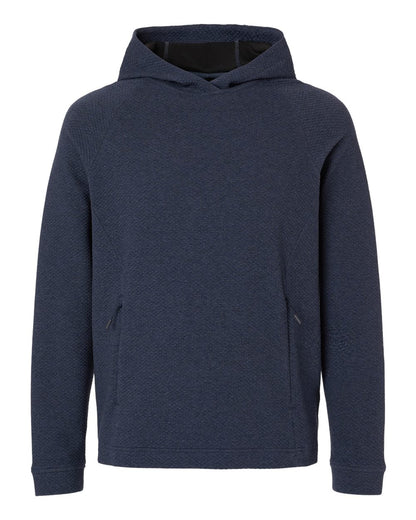 North End Men's Spirit Textured Hooded Pullover NE729 #color_Classic Navy Heather