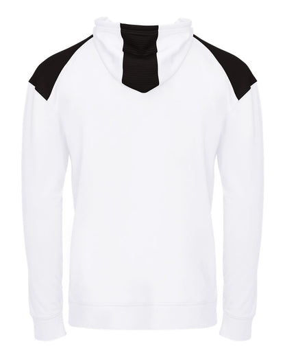 Badger Breakout Performance Fleece Hooded Sweatshirt 1440 #color_White/ Black