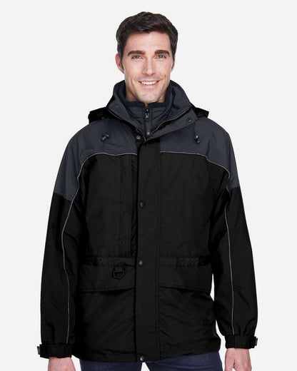 North End Men's 3-in-1 Two-Tone Parka 88006 #colormdl_Black