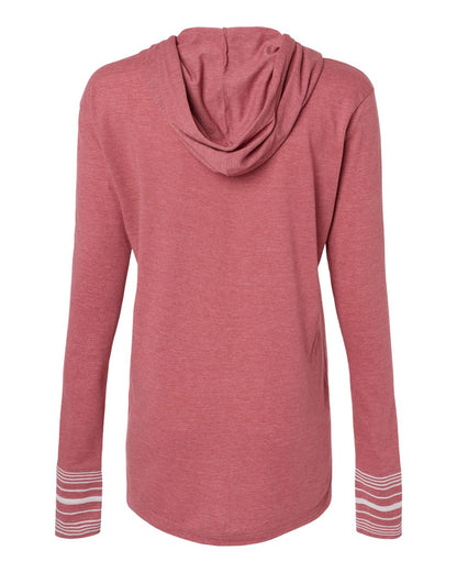 MV Sport Women's Heathered Jersey Hooded Tunic W19439 #color_Dusty Rose