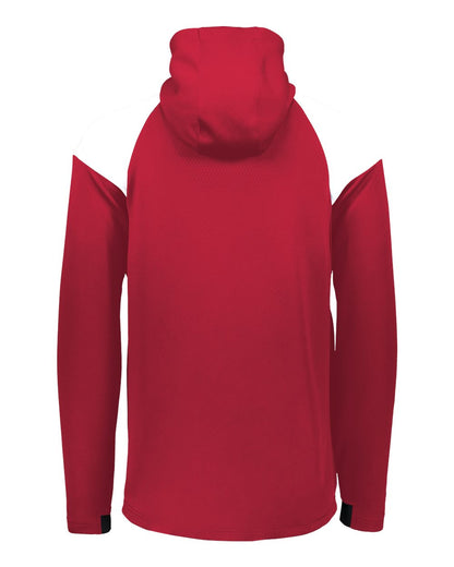 Holloway Men's Limitless Quarter-Zip Hooded Pullover 222584 #color_Scarlet/ White