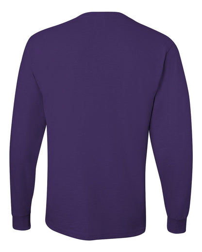 JERZEES Men's Dri-Power® Long Sleeve 50/50 T-Shirt 29LSR #color_Deep Purple