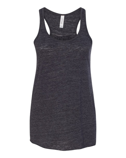 BELLA + CANVAS Women's Flowy Racerback Tank 8800 #color_Charcoal Black Slub