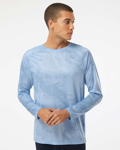 Paragon Unisex Cabo Camo Performance Long Sleeve T-Shirt 228 #colormdl_Blue Mist