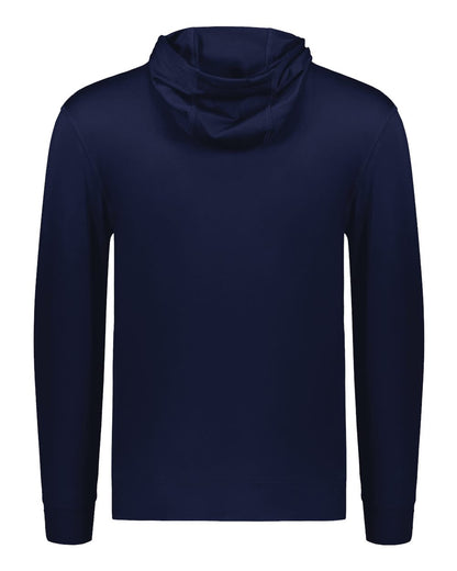 Holloway Youth Eco Revive™ Ventura Soft Knit Hooded Sweatshirt 222698 #color_Navy