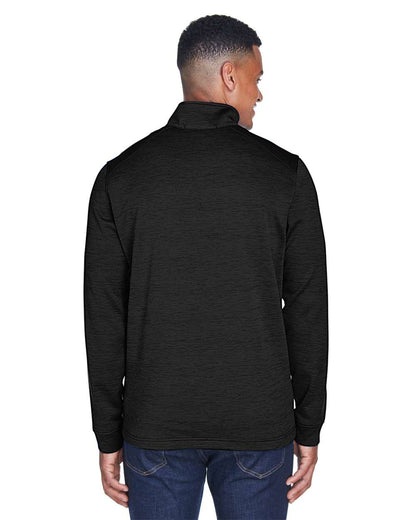 Devon & Jones Men's Newbury Mélange Fleece Quarter-Zip Pullover DG798 #colormdl_Black Heather