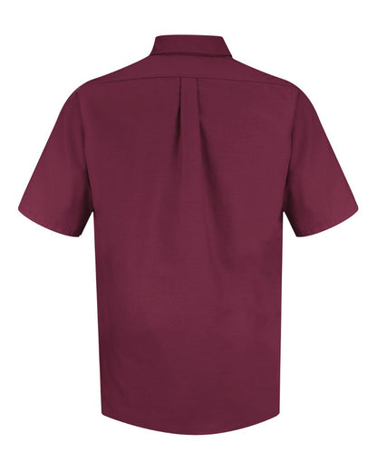 Red Kap Men's Poplin Short Sleeve Dress Shirt SP80 #color_Burgundy