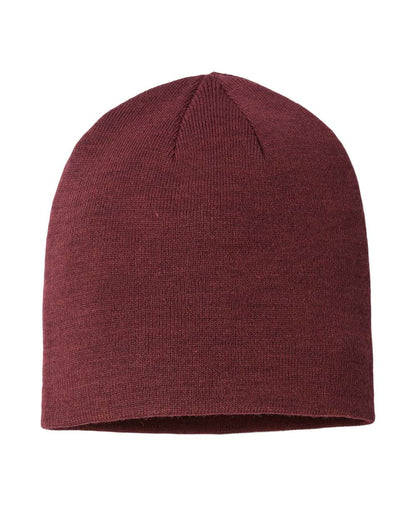 Atlantis Headwear Sustainable Beanie HOLLY #color_Burgundy Melange