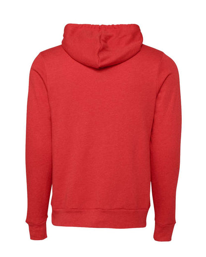 BELLA + CANVAS Unisex Sponge Fleece Hoodie Sweatshirt 3719 #color_Heather Red