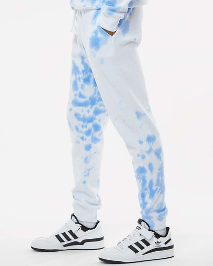 J. America Unisex Tie-Dyed Fleece Joggers 8884 #colormdl_Periwinkle Tie Dye