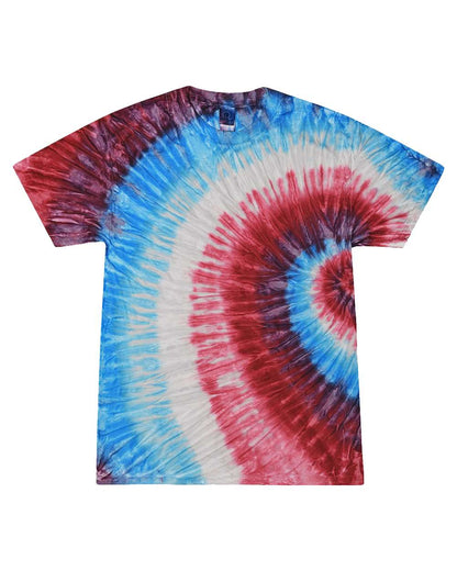 Colortone Youth Multi-Color Tie-Dyed T-Shirt 1000Y #color_Fire Cracker