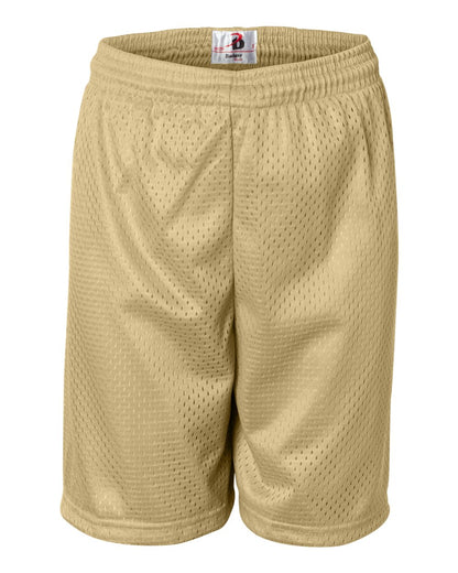 Badger Youth Pro Mesh 6" Shorts 2207 #color_Vegas Gold